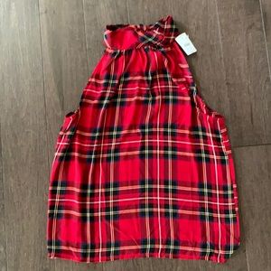 J. Crew plaid sleeveless shirt